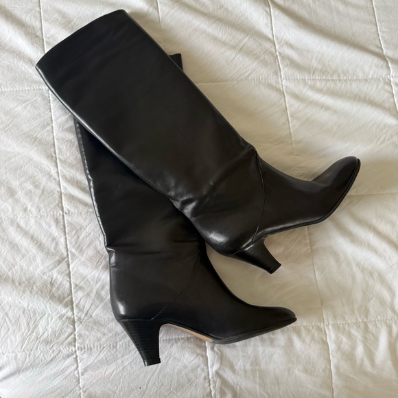 Papagallo Elegant Black Knee-High Women's Boots Size 6.5 - Picture 6 of 6